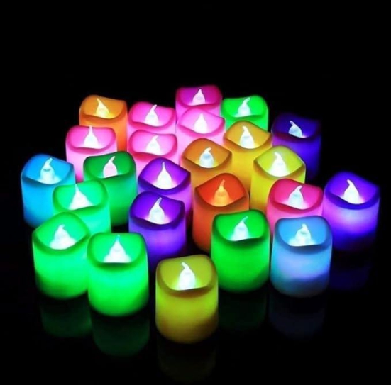 Plastic Flameless & Smokeless Led Tealight Candles Set of 12-1