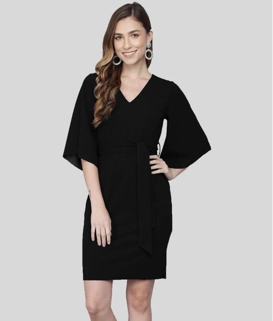 Addyvero - Black Cotton Blend Womens Bodycon Dress ( Pack of 1 ) - M