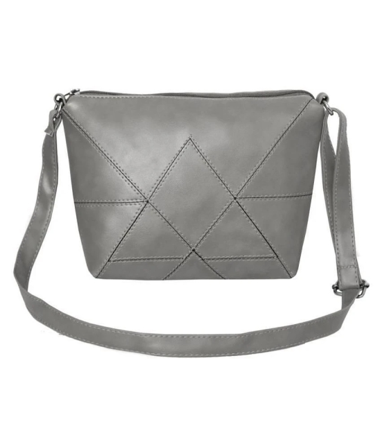 Leather Land - Grey PU Sling Bag - Gray