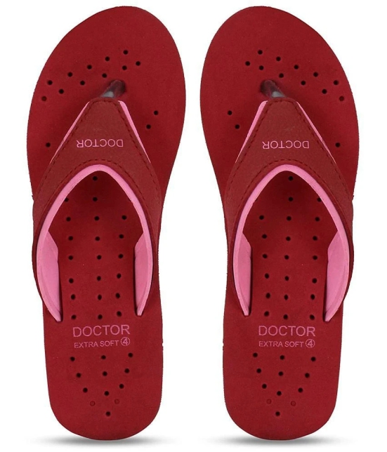 DOCTOR EXTRA SOFT - Pink Womens Thong Flip Flop - None