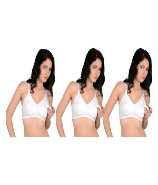 Softskin Poly Cotton Everyday Bra - White - 36B