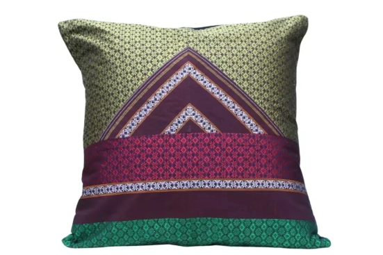 Tisser Khun Fabric Cushion Cover Size- 16x16