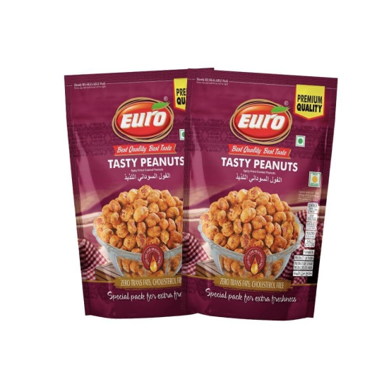 EURO Tasty Peanuts Namkeen 350GM | Authentic Taste, Traditional Recipe | Indian Snacks