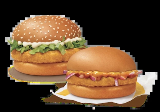 Chicken Surprise Burger + McChicken Burger.