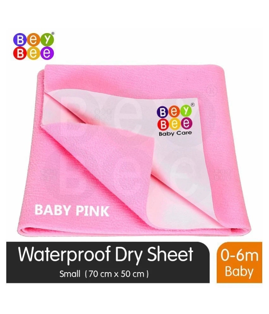 BeyBee Bed Protector Sheet (Small (50cm X 70cm), Pink) - Small - upto 80cm length