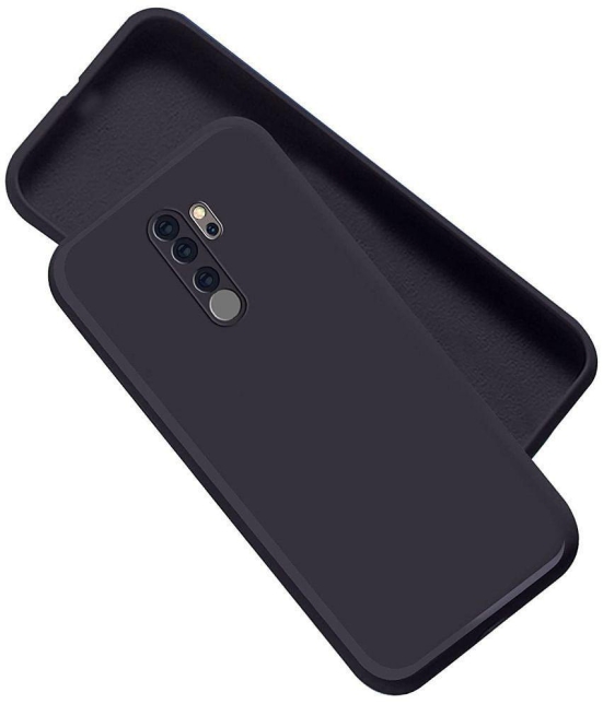 Case Vault Covers - Black Silicon Plain Cases Compatible For Xiaomi Redmi Note 8 Pro ( Pack of 1 ) - Black