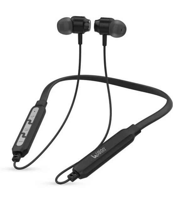 UBON CL-15 Bluetooth Bluetooth Neckband On Ear 12 Hours Playback Active Noise cancellation IPX4(Splash & Sweat Proof) Black