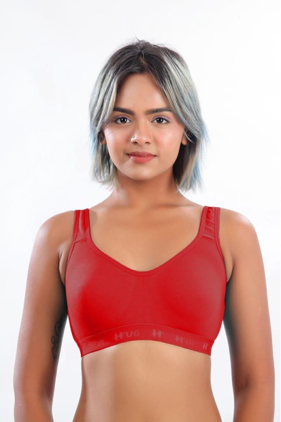 Women Hug Sports Bra Tomato Red