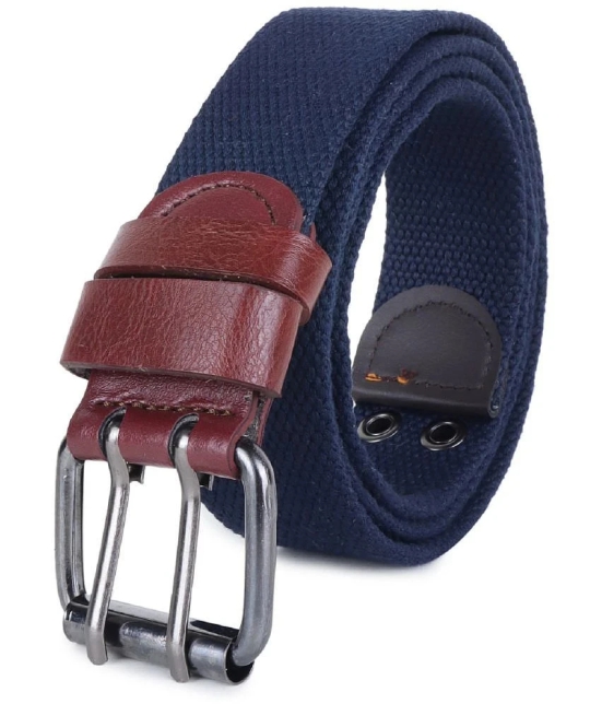 Zacharias - Blue Canvas Mens Casual Belt ( Pack of 1 ) - None