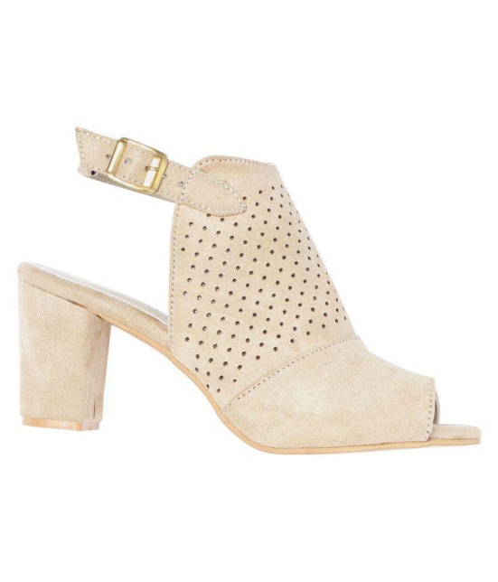 MARC LOIRE Beige Block Heels - None