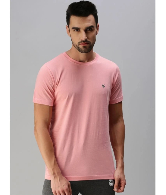 ONN - Pink Cotton Blend Regular Fit Mens T-Shirt ( Pack of 1 ) - None