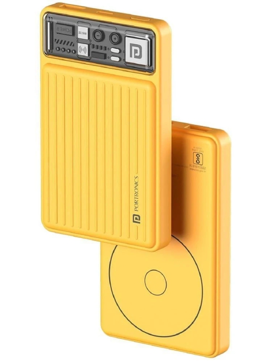 Portronics 10000 -mAh 22.5W Li-Ion Power Bank - Yellow