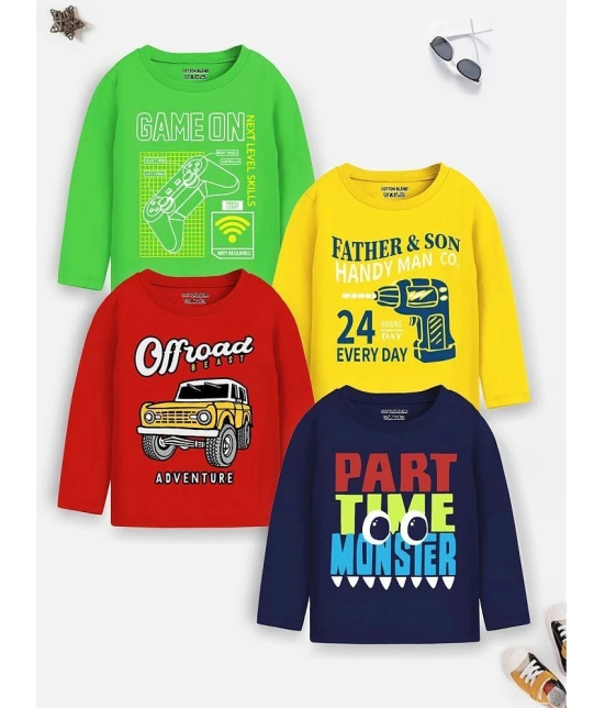 Trampoline Pack of 4 Boys Cotton Blend T-Shirt ( Multicolor ) - None