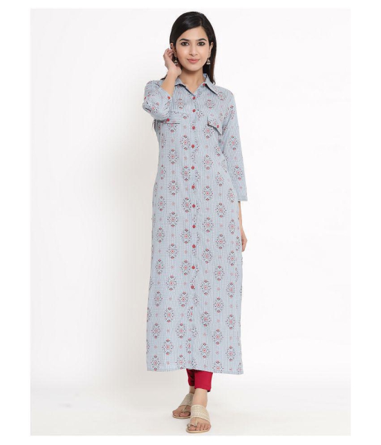 Kbz - Grey Rayon Women's Straight Kurti ( ) - S