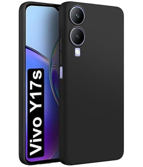 Case Vault Covers Silicon Soft cases Compatible For Silicon Vivo Y17s 4G ( Pack of 1 ) - Black