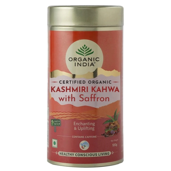 Organic India Kashmiri Kahwa with Saffron 100 gm Tin