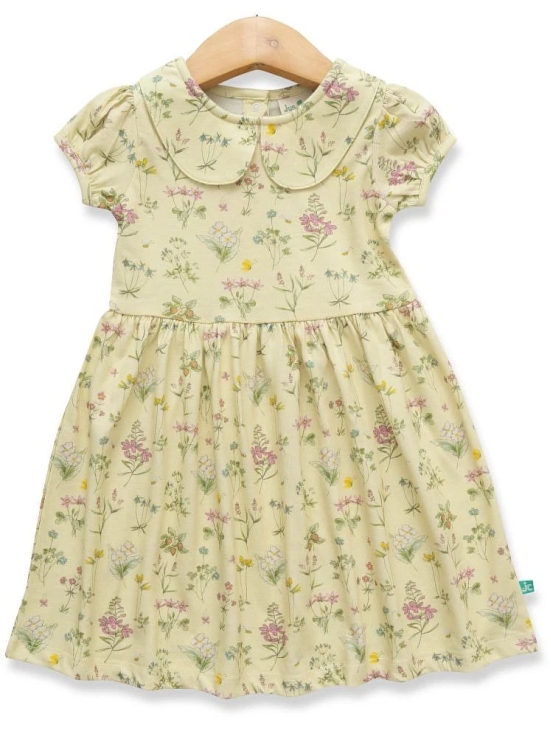 Juscubs Yellow Cotton Girls Frock ( Pack of 1 ) - None