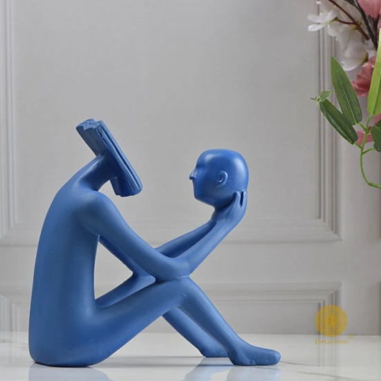 Self Refection Man Figurine-Blue