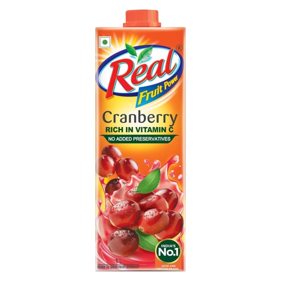 Dabur Real Fruit Power Cranberry, 1L