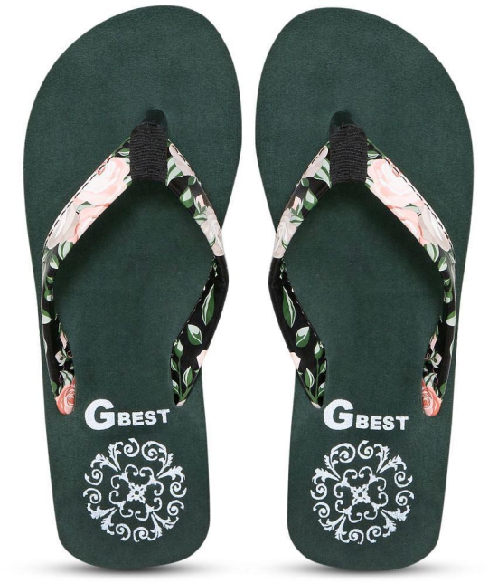 GBest - Green Women''s Thong Flip Flop - None