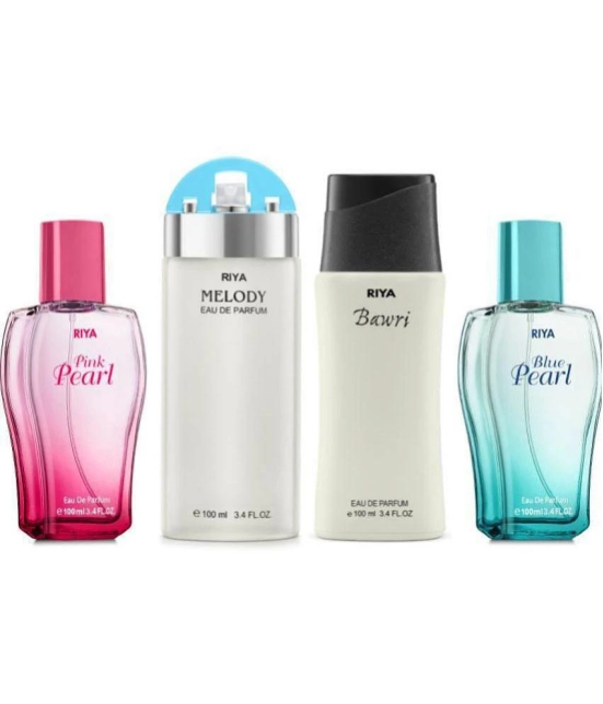 Riya Pink Pearl & Melody & Bawri & Blue Pearl Eau De Parfum (EDP) For Women 400 ( Pack of 4 )