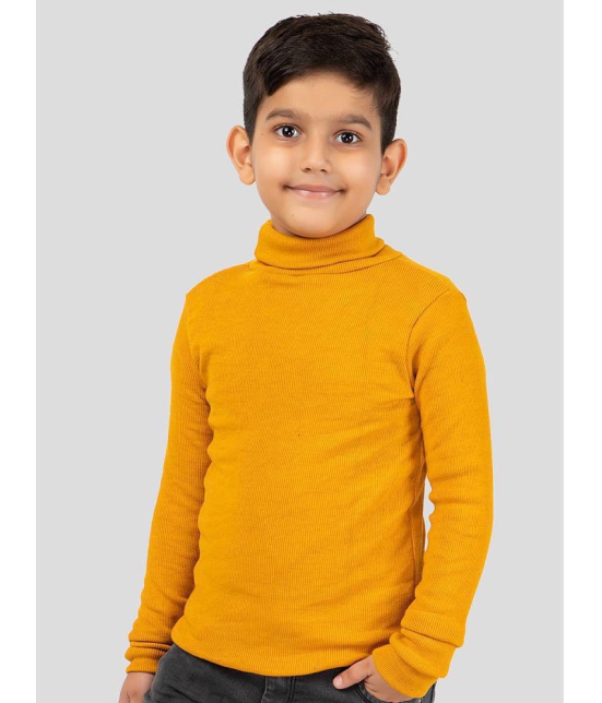 YHA - Mustard Woollen Blend Boys Pullover Sweaters ( Pack of 1 ) - None