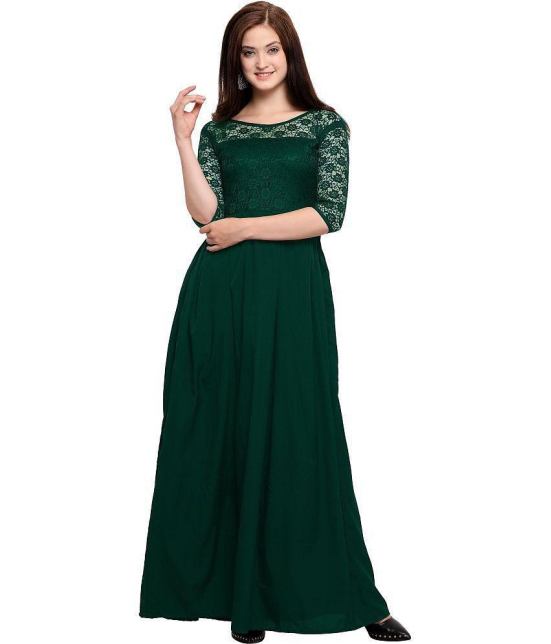 Sheetal associates - Green Crepe Women's Fit & Flare Dress ( Pack of 1 ) - None