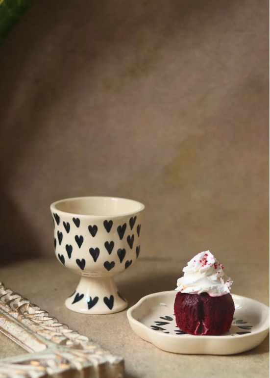 Black Heart Ice Cream Goblet-Set of four