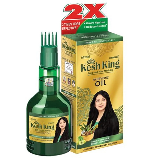 Kesh King Ayurvedic Hair Oil For New Hair Growth, Reduces Hairfall, Suitable For Men & Women, 100 Ml Bottle