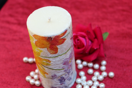 PRERUP  decoupage candle