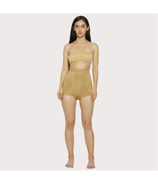 SELETA - Beige Shapewear Cotton Women's Tummy Tucker ( Pack of 1 ) - None