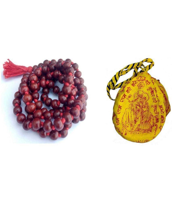 Lal Chandan Mala with Jaap Bag/ Gomukhi