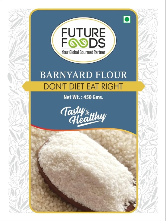 Future Foods Premium Barnyard Flour | Jhangora/Sanwa | Gluten Free | Fiber Rich | Good Source of Iron | With Essential Vitamins & Minerals | Ideal for Celiac & Diabetes Patients | 450g