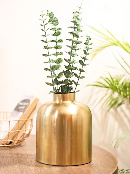 VON CASA Gold Cylindrical Flower Vase