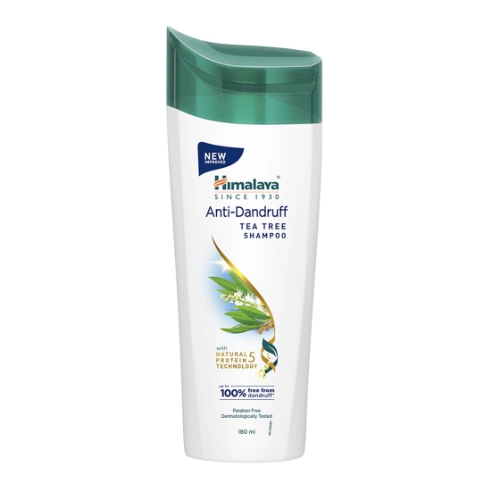 Himalaya Anti-Dandruff Shampoo - With Tea Tree Oil, Aloe Vera, For All Hair Types, 180 Ml