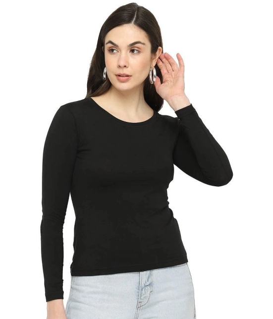 DYCA - Black Cotton Regular Fit Womens T-Shirt ( Pack of 1 ) - None