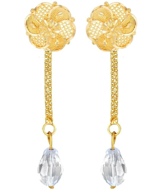 VIVASTRI Golden Drop Earrings ( Pack of 1 ) - Golden