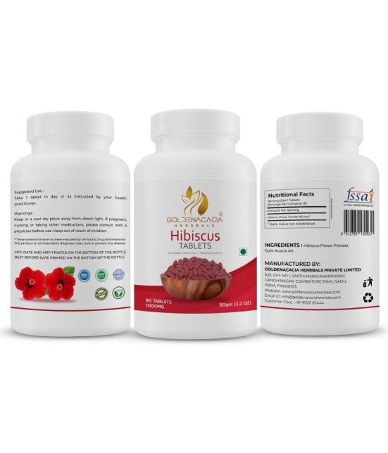 GOLDENACACIA HERRBALS Hibiscus 1000mg 90 Tablets Tablets 1 no.s