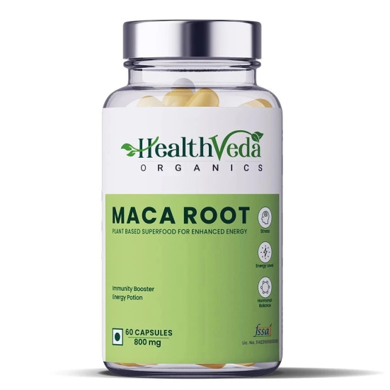 Health Veda Organics Maca Root Capsules for Better Reproductive Health, 60 Veg Capsules