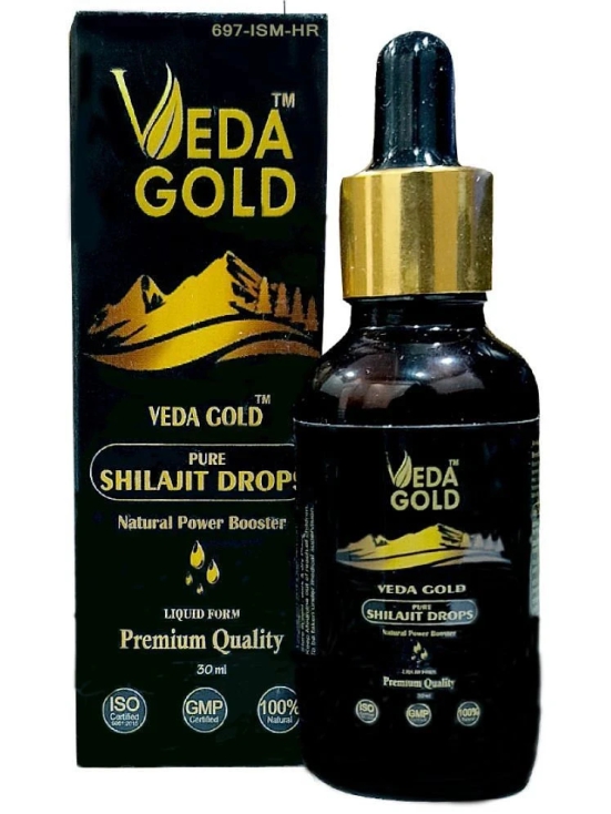 PURE HIMALAY SHILAJIT DROP, VEDA GOLD PURE HIMAYAN SHILAJIT DROP, AYURVEDIC 100% NATURAL SHILAJIT DROP 30ML