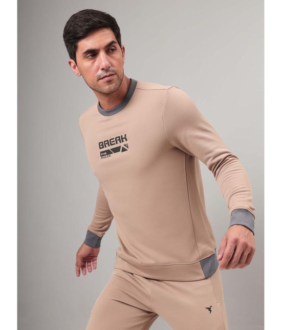 Technosport Brown Polyester Men's Running Sweatshirt ( Pack of 1 ) - L