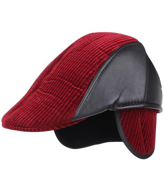 Zacharias Maroon Cotton Blend Mens Cap ( Pack of 1 ) - Maroon