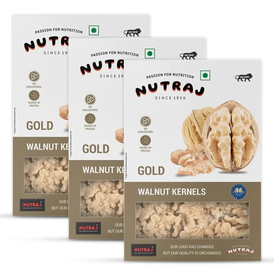 Nutraj Gold Walnut Kernels 250gm 250g (Pack of 3)