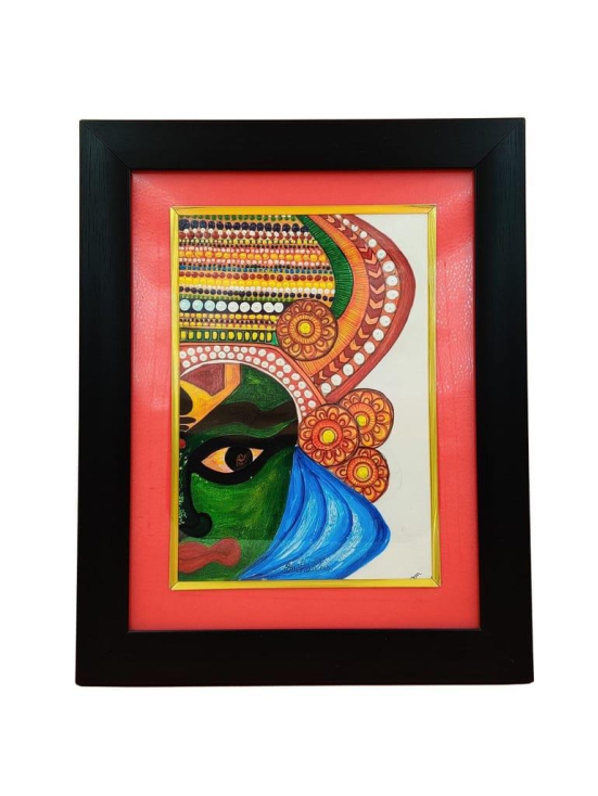 INDRICO? Mandala Paintings Craft Dot Art Decor, Traditional Handmade Original Painting by Artist with Black Frame (Original Painting)