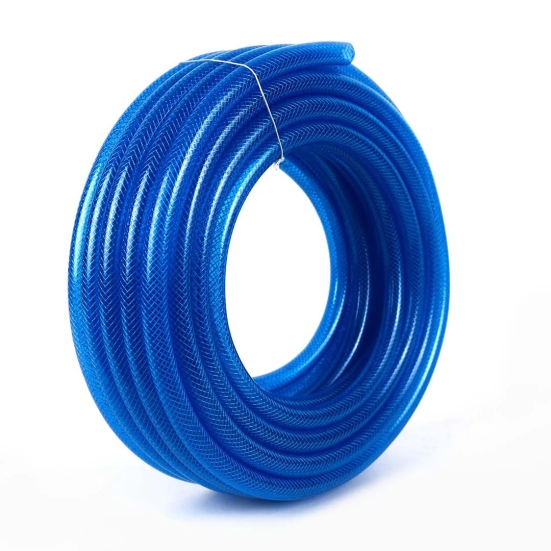 Kuber Industries Basic PVC with Nylon Braided Water Pipe 15 MeterMulti-Utility Water Pipe for Garden Car Cleaning  Pet CleaningBlue-Kuber Industries Basic PVC with Nylon Braided Water Pipe 15 Met