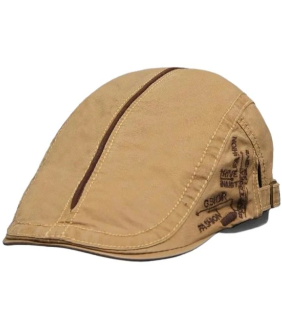 Zacharias Beige Cotton Mens Cap ( Pack of 1 ) - Beige