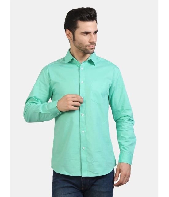 Life Roads - Sea Green Cotton Slim Fit Mens Casual Shirt ( Pack of 1 ) - None