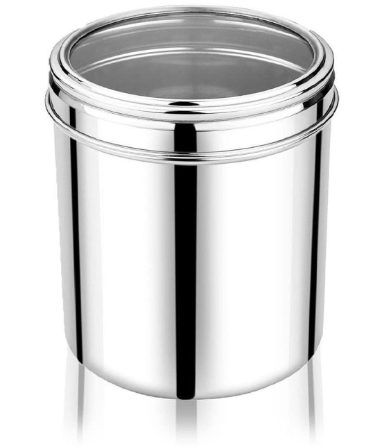 Dynore - 750 ml canisters Steel Silver Utility Container ( Set of 1 ) - Silver