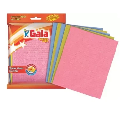 GALA Sponge Wipe for Kitchen 5 Pcs Pack (Multipurpose) Sponge Wipe (Regular, Pack of 5)