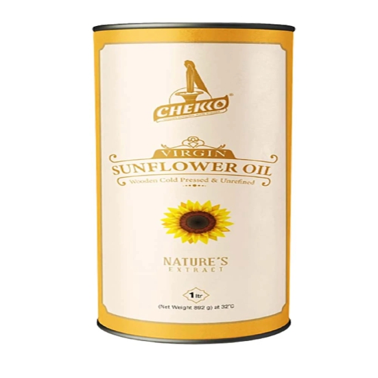 Chekko Virgin Sunflower Oil, 1 Ltr